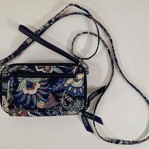 Vera Bradley RFID 3 in 1 Wallet Crossbody Bag Wristlet Java Navy